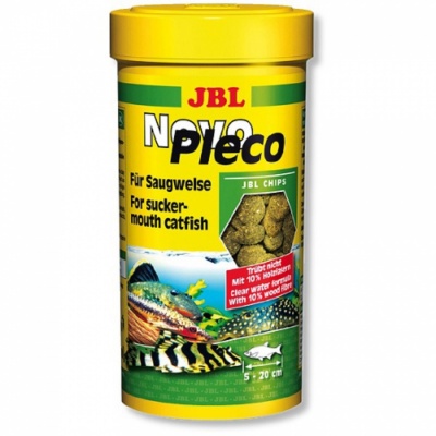 JBL NovoPleco - Водорослевые чипсы с примесью целлюлозы для кольчужных сомов, 250 мл. (125 г.)
